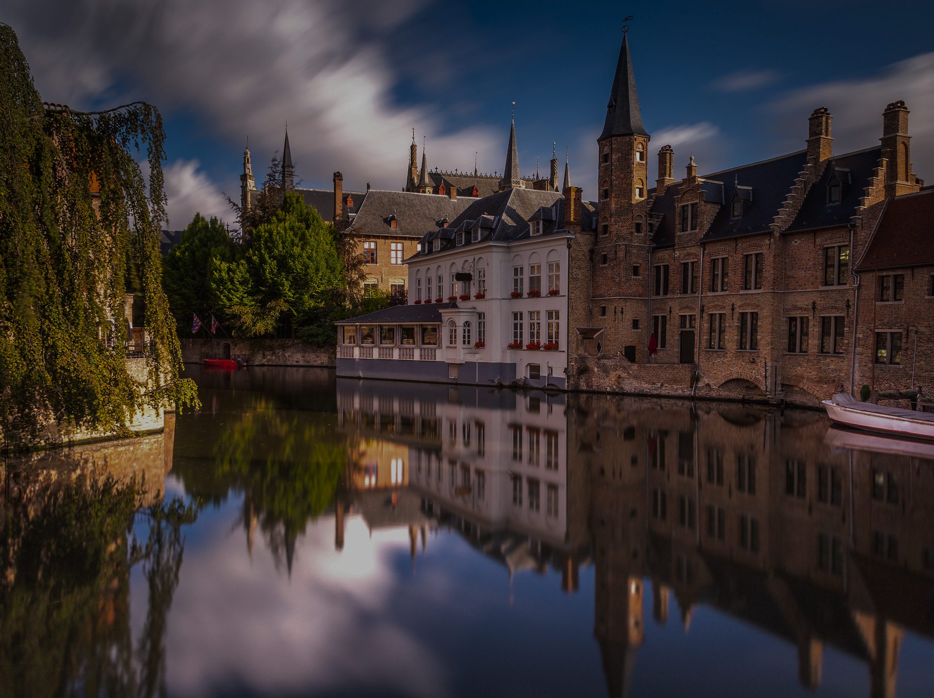 Charming canal scene in Bruges